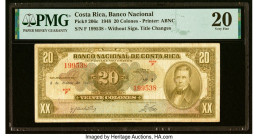 Costa Rica Banco Nacional de Costa Rica 20 Colones 3.3.1948 Pick 206c PMG Very Fine 20. HID09801242017 © 2022 Heritage Auctions | All Rights Reserved