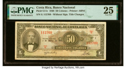 Costa Rica Banco Nacional de Costa Rica 50 Colones 3.3.1948 Pick 211c PMG Very Fine 25. HID09801242017 © 2022 Heritage Auctions | All Rights Reserved