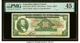 Costa Rica Banco Central de Costa Rica 100 Colones 28.10.1953 Pick 219a PMG Choice Extremely Fine 45. HID09801242017 © 2022 Heritage Auctions | All Ri...
