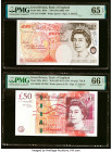 Great Britain Bank of England 50 Pounds 1994 (ND 2006) Pick 388c PMG Gem Uncirculated 65 EPQ; Great Britain Bank of England 50 Pounds 2010 (ND 2011) P...