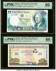 Ireland - Northern First Trust Bank 50 Pounds 1.1.1998 Pick 138a PMG Gem Uncirculated 66 EPQ; Ireland - Northern Ulster Bank Limited 50 Pounds 1.1.199...