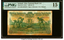 Ireland - Republic (Eire) Currency Commission, National Bank Limited 1 Pound 2.9.1939 Pick 26 PMG Choice Fine 15. Rust, Stained. HID09801242017 © 2022...