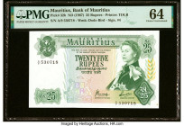 Mauritius Bank of Mauritius 25 Rupees ND (1967) Pick 32b PMG Choice Uncirculated 64. HID09801242017 © 2022 Heritage Auctions | All Rights Reserved