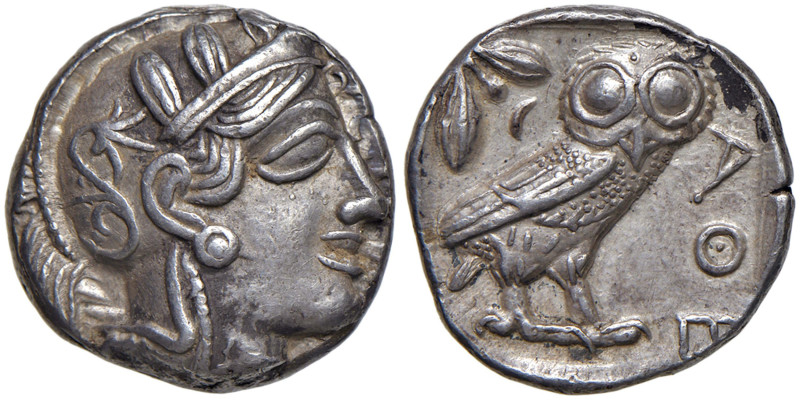 Attica - Atene - Tetradramma (454-404 a.C.) Testa di Atena a d. - R/ Civetta sta...