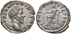 Marco Aurelio (161-180) Denario - Testa a d. - R/ La Concordia seduta a s. - RIC 64 AG (g 3,45)
SPL+