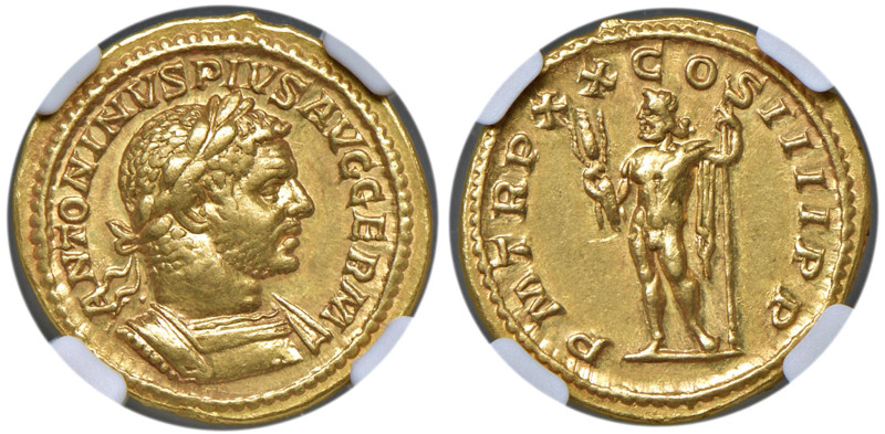 Caracalla (211-217) Aureo - Busto laureato, drappeggiato e corazzato a d. - R/ G...