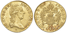 AUSTRIA Giuseppe II (1780-1790) Ducato 1787 A - Fr. 439 AU (g 3,47) Graffietti e minimi colpetti
BB+