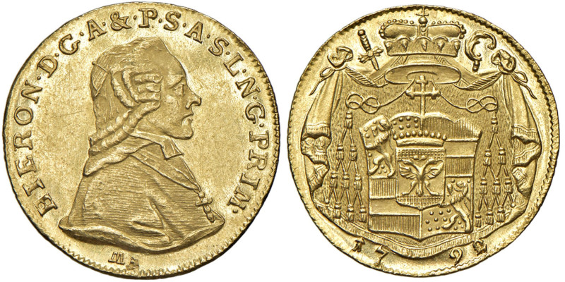 AUSTRIA Salisburgo - Heronymus von Colloredo (1772-1803) Ducato 1792 - KM 463 AU...