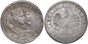 AUSTRIA Tirolo - Leopoldo V (1619-1636) Doppio tallero s.d. (1626) - Dav. 3331 AG (g 57,01) Colpetti al bordo. Graffietti al D/
BB+