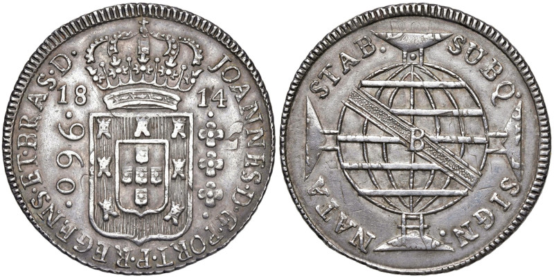 BRASILE Joao IV regente (1799-1816) 960 Reis 1814 B - KM 307.1 AG (g 26,71)
SPL...