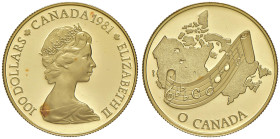 CANADA 100 Dollari 1981 Hymn - Fr. 12 AU (g 16,93)
FS