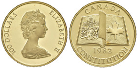CANADA 100 Dollari 1982 Constitution - Fr. 13 AU (g 16,99)
FS