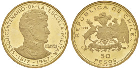 CILE 50 Pesos 1968 - Fr. 60 AU (g 10,05)
FS