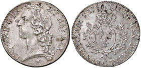 FRANCIA Luigi XV (1715-1774) Ecu 1746 Caen - Gad. 322 (g 29,35) Modeste ossidazioni ma bell'esemplare per una zecca assai rara
SPL+
