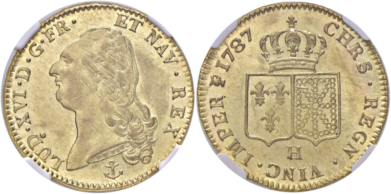 FRANCIA Luigi XVI (1774-1793) Doppio luigi 1787 H - Gad. 363 (indicato R/3) AU R...