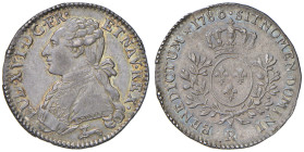 FRANCIA Luigi XVI (1774-1792) Quinto di Ecu 1786 - KM 569.12 AG (g 5,81) R Bellissima patina
qFDC