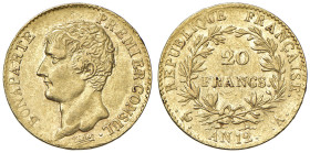 FRANCIA Napoleone (1799-1804) 20 Franchi A. 12 - Gad. 1020 AU (g 6,43) Colpetto al bordo
qSPL