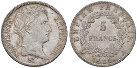 FRANCIA Napoleone (1804-1815) 5 Franchi 1811 A - Gad. 584; KM 694.1 AG (g 24,88)
qFDC