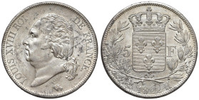 FRANCIA Luigi XVIIII (1814-1824) 5 Franchi 1822 H - Gad. 614; KM 711.5 AG (g 24,92)
FDC