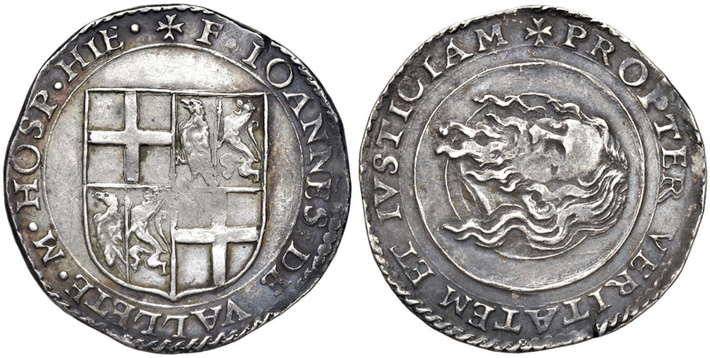 MALTA Jean de la Valette (1557-1568) 4 Tarì - Restelli 60 AG (g 11,63)
qSPL