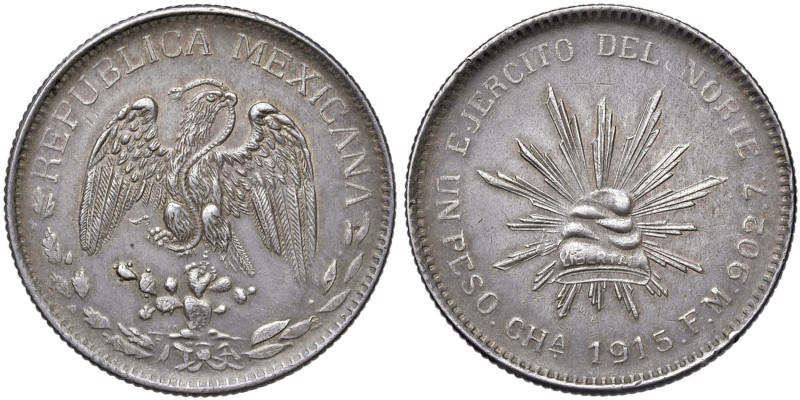 MESSICO Chihuahua Peso 1915 - KM 619 AG (g 27,64)
SPL/SPL+