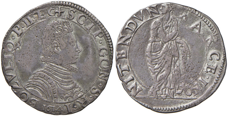 BOZZOLO Scipione Gonzaga (1613-1670) Lira 1614 - MIR 64 (indicata R/3); Ravegnan...