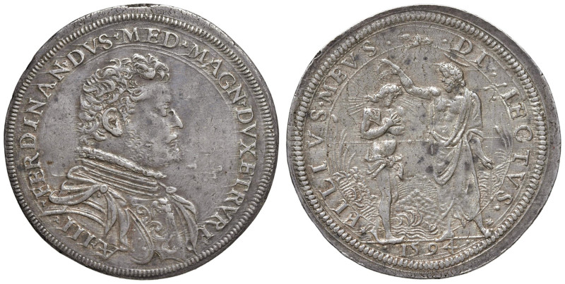 FIRENZE Ferdinando I (1587-1609) Piastra 1594 - MIR 224/7 AG (g 32,61)
SPL/SPL+