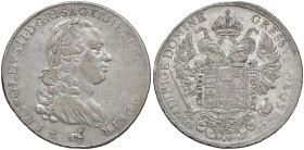 FIRENZE Pietro Leopoldo (1765-1790) Francescone 1790 col titolo di imperatore del Sacro Romano Impero ecc. - MIR 400 (g 27,13) RR
qBB/BB