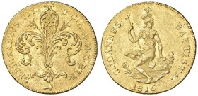 FIRENZE Ferdinando III (1814-1824) Ruspone 1816 - MIR 433/2 AU (g 10,48) R Qualche schiacciatura sui bordi
BB