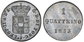 FIRENZE Leopoldo II (1834-1859) Quattrino 1853 - MIR 465/25 CU (g 0,96) Conservazione eccezionale con i fondi brillanti
FDC