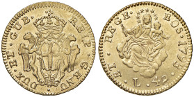 GENOVA Dogi biennali (1528-1797) 48 Lire 1793 - MIR 276 AU (g 12,47) RRR Modeste screpolature al R/ ma splendido esemplare per qusto tipo di moneta gi...