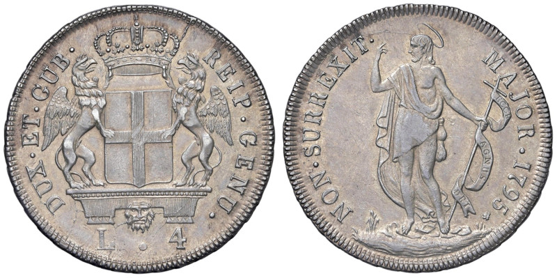 GENOVA Dogi Biennali (1528-1797) 4 Lire 1795 stella dopo la data - MIR 313/2 (ma...