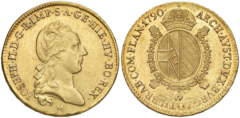 MILANO Giuseppe II (1780-1790) Sovrano 1790 - MIR 455/7 AU (g 11,10)
SPL