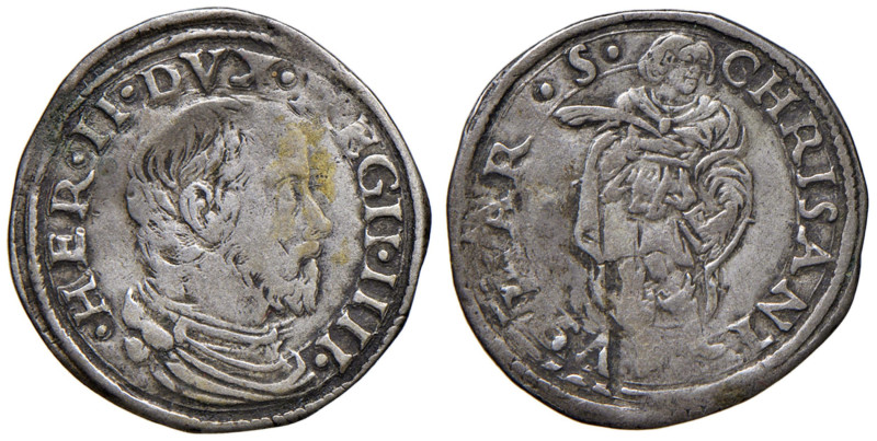 REGGIO EMILIA Ercole II (1534-1559) Colombina - MIR 1315 (indicata R/2) AG (g 1,...