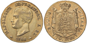 Napoleone (1804-1814) Milano - 40 Lire 1808 senza segno di zecca - Gig. 72a AU (g 12,90) R
BB/BB+