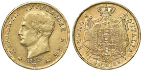 Napoleone (1805-1814) Milano - 40 Lire 1814 1 su 0 - Gig. 82 AU (g 12,90) Bel metallo brillante
BB+
