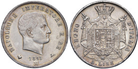Napoleone (1804-1814) Milano - 5 Lire 1811 Il secondo 1 ribattuto su 0 - Gig. 109a (ma cita entrambe le cifre su 0) AG (g 24,99) Colpetti al bordo, le...