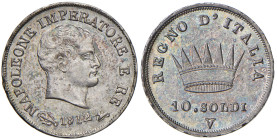 Napoleone (1805-1814) Venezia - 10 Soldi 1812 V su M - Gig. 182a AG (g 2,52) R
FDC