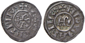 MONETE PAPALI Leone IV con l'imperatore Lotario (847-855) Denaro - Munt. 2 var. I AG (g 1,41) RRR Screpolatura al centro, ossidazioni rimosse
BB+
