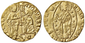 Senato Romano (1268-1278) Ducato con rosetta e stemma di papa Eugenio IV - Munt. 134; MIR179/27 AU (g 3,50) RR Molto probabilmente questa fu l'ultima ...