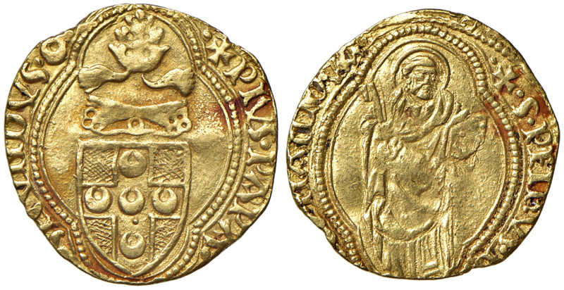 Pio II (1458-1464) Mantova - Ducato - Munt. 39; MIR 376/2 AU (g 3,08) RRRR Tosat...