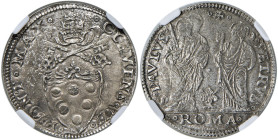 Clemente VII (1523-1534) Giulio - Munt. 53 AG (g 3,78) R In slab CCG MS 62 sdoppiatura di conio al R/. Patina maculata
MS 62