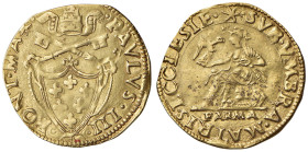 Paolo III (1534-1549) Parma - Scudo d'oro - Munt. 158 AU (g 3,18) Piccole screpolature al R/
BB/BB+