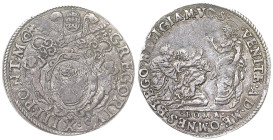 Gregorio XIII (1572-1585) Testone - Munt. 74 AG (g 9,32) RR Bella patina delicata
BB/BB+