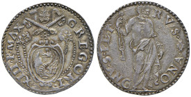 Gregorio XIII (1572-1585) Ancona - Testone - Munt. 220 AG (g 9,55) Bell'esemplare con patina di vecchia raccolta
SPL