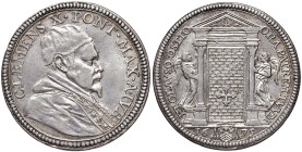 Clemente X (1670-1676) Testone 1675 Giubileo, Porta Santa chiusa - Munt. 25 AG (g 9,44) RR
qSPL