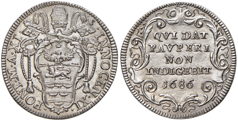 Innocenzo XI (1676-1689) Giulio 1686 - Munt. 163 AG (g 3,06)
qFDC/FDC