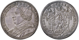 Clemente XI (1700-1721) Piastra 1702 A. II - Munt. 33 AG (g 32,04) Foro abilmente otturato.
SPL+/SPL