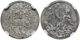 Clemente XI (1700-1721) Giulio A. V - Munt. 118 AG (g 3,06) RR In slab CCG MS 64 fondi lucenti
MS 64