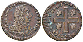 Carlo Emanuele III (1730-1773) Monetazione per la Sardegna - Cagliarese 1732 - Nomisma 94 CU (g 2,27) Piccoli punti di corrosione verde ma bell'esempl...